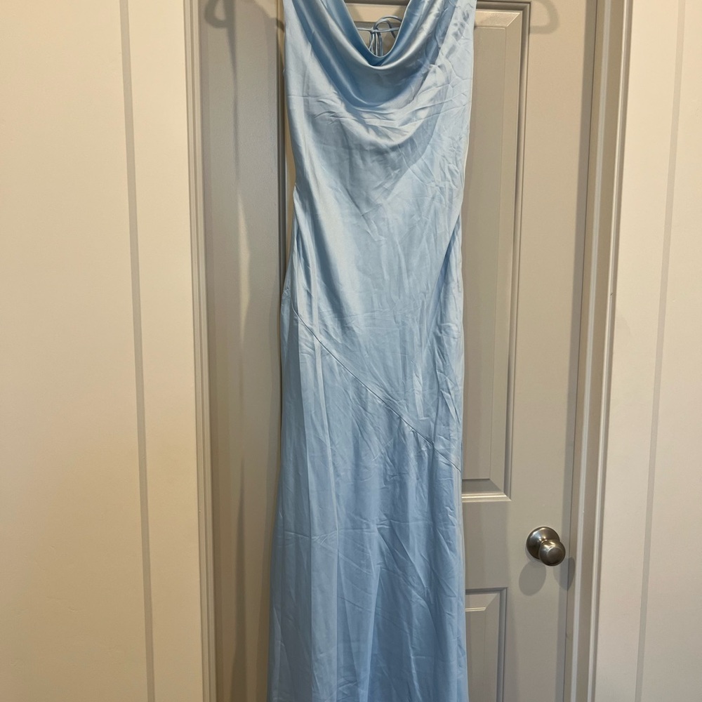 Peppermayo Sky Blue Satin Dress NWT - Picture 5 of 7